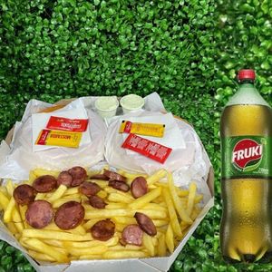 imagem do produto COMBO 2 xis frango + fritas + calabresa + Maionese + Guaraná 2litros 