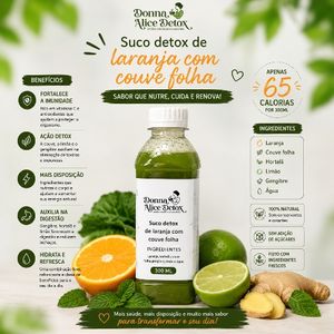 imagem do produto Suco detox de laranja com couve folha. 300ml