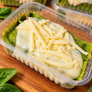 imagem do produto Jantar 14 Panqueca Low Carb de Espinafre com Carne de Sol Desfiada(Calorias 405/Carboidratos 26g/Proteinas 32g/ Gorduras totais 24g/Gorduras saturadas 11g/Gorduras trans 0g/Fibras alimentares 3,5g)
