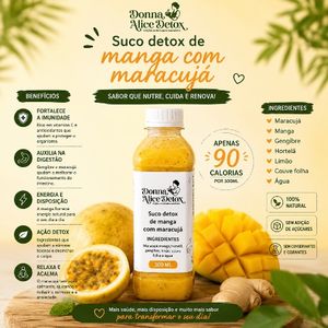 imagem do produto Suco detox de manga com maracujá. 300ml