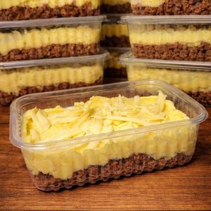 imagem do produto Jantar 09 Escondidinho de carne moída com batata doce e queijolacfree(Calorias 360/Carboidratos 33g/Proteinas 31g/ Gorduras totais 11g/Gorduras saturadas 4g/Gorduras trans 0g/Fibras alimentares 3,5g