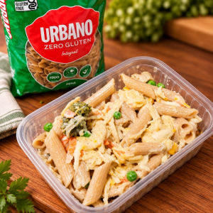 imagem do produto Jantar 05 - Macarronada funcional de frango (Calorias 360/Carboidratos 31g/Proteinas 33g/Gorduras totais 9g/Gorduras saturadas 3g/Gorduras trans 0g/Fibras alimentares 4g)