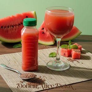 imagem do produto Suco detox de melancia com linhaça. 300ml