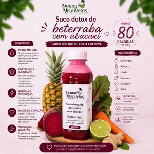 imagem do produto Suco detox de beterraba com abacaxi. 300ml 