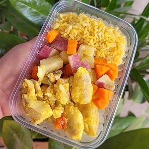 imagem do produto Almoço 08  (Calorias 435/Carboidratos 47g/Proteinas 32g/Gorduras totais 14g/Gorduras saturadas 8g/Gorduras trans 0g/Fibras alimentares 7g)