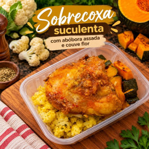 imagem do produto Almoço 20 (Calorias 255/Carboidratos 14g/Proteinas 21g/Gorduras totais 18g/Gorduras saturadas 4,5/Gorduras trans 0g/Fibras alimentares 4,6g)