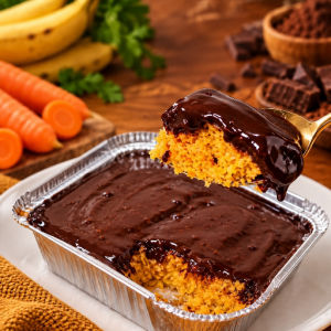 imagem do produto Mini bolo de cenoura com banana (Sem glúten e sem adição de açúcar) 170g - 345kcal