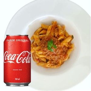 imagem do produto Penne á bolonhesa + Coca Cola Original 1l