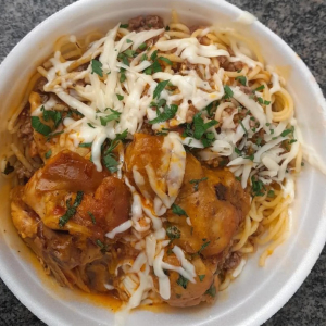 imagem do produto Marmitex macarronada com frango grelhado e salada