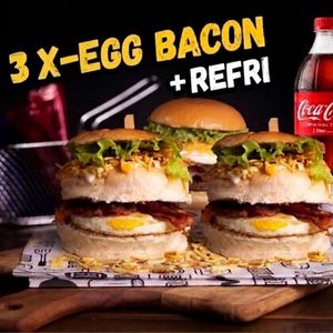 imagem do produto 3 X-EGG BACON + REFRI 2 LITROS