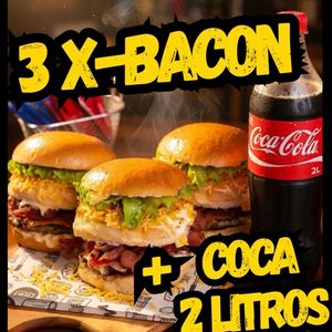 imagem do produto 3 X-BACON + 1 COCA 2 LITROS