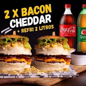 imagem do produto 2 X-BACON CHEDDAR + 1 REFRI 2L