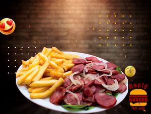 imagem do produto Calabresa Acebolada 250gr, batata frita 250g