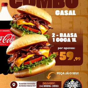 imagem do produto DUPLO REI BAASA + COCA 1L