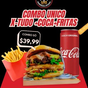 imagem do produto X-TUDO + ADD FRITAS + COCA LATA