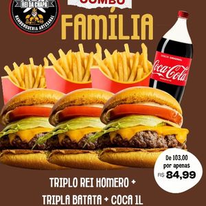 imagem do produto TRIPLO REI HOMERO + TRIPLA BATATA + COCA 1 LITRO