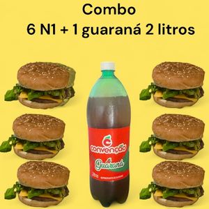 imagem do produto COMBO 6 N°1 + 1 GUARANÁ 2 LITROS 