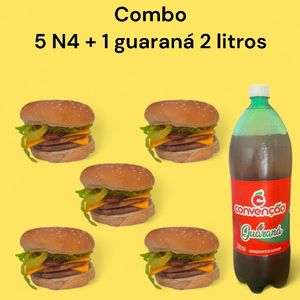 imagem do produto COMBO 5 N°4 + 1 GUARANÁ 2 LITROS 