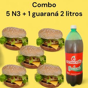 imagem do produto COMBO 5 N°3 + 1 GUARANÁ 2 LITROS 