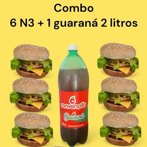 imagem do produto COMBO 6 N°3 + 1 GUARANÁ 2 LITROS 