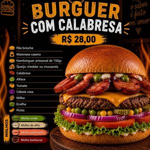 imagem do produto Burguer com Calabresa e Batata Frita
