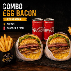 imagem do produto 2 -X EGG BACON 2 COCAS 200ML 2 FRITAS 🍟