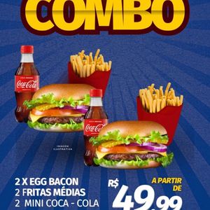 imagem do produto 2 -X EGG BACON 2 COCAS 200ML 2 FRITAS 🍟