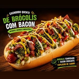 imagem do produto Cachorro quente brócolis com bacon