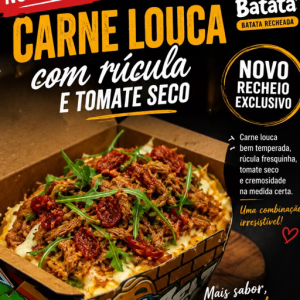 imagem do produto CARNE LOUCA COM RÚCULA E TOMATE SECO