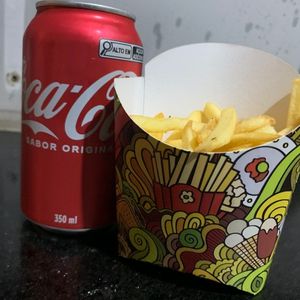 imagem do produto Combo fritas + refrigerante lata 