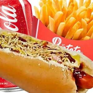 imagem do produto Batata frita+lata350ml+hotdog