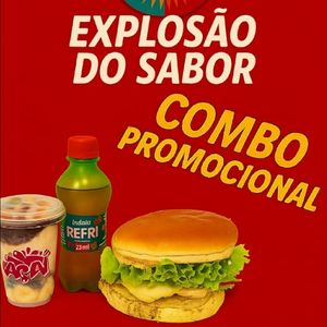 imagem do produto Hambúrguer+refri200ml+açaí300ml