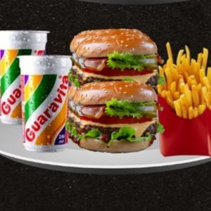 imagem do produto TRIO DE 2 X BURGUER + 2 BATATA+ 2 GUARAVITA