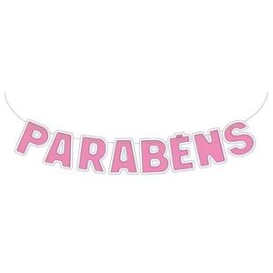 imagem do produto Faixa Parabéns - Rosa bebê