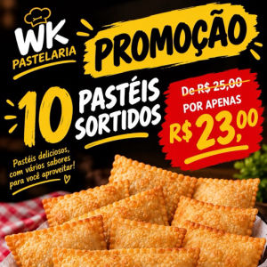 imagem do produto 10 pastéis Sortidos pela loja de 2,50 ( carne , queijo , frango e pizza)