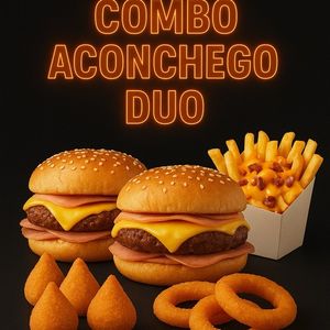 imagem do produto 2 x-presunto especial ,uma porção de batata com cheddar 200g , 5 bolinha de queijo.