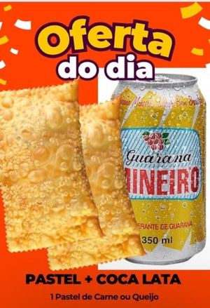 imagem do produto 2 pastel carne & queijo + refri mineiro lata