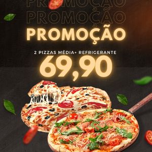 imagem do produto 2 pizzas média + Refrigerante 