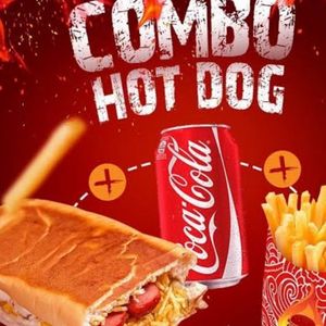 imagem do produto Hot dog prensado 1 batata frita 1 refrigerante lata