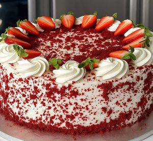 imagem do produto Fatia Red Velvet com geleia de morango