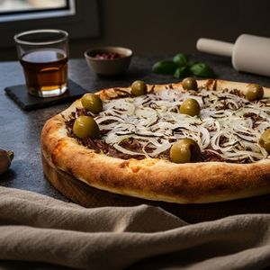 imagem do produto Pizza Carne de sol Acebolada (8 Pedaços)