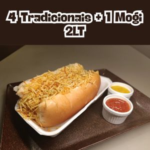 imagem do produto Combo familia Tradicional (4 Dog Tradicional + 1 Mogi 2Lt)