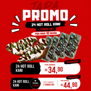 imagem do produto 24 Hot Roll Kani + 1 Temaki Hot