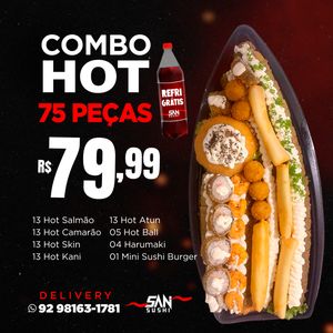 imagem do produto COMBO HOT (75 UND)+Refri Grátis