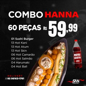 imagem do produto COMBO HANNA (60 UND)+Refri Grátis