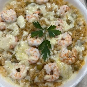 imagem do produto Risoto de camarão com batata frita