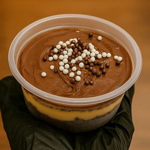 imagem do produto 01 bolo de pote + 10 mini salgados + 01 coca-cola 250 ml.