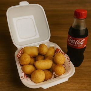 imagem do produto Combo solteirão 15 Mini Salgados + Coca-Cola Original de 250 ml.