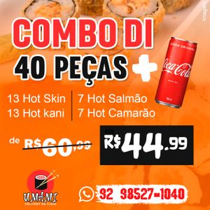 imagem do produto Combo DI (40 PEÇAS) + Refri Lata