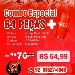 imagem do produto Combo Especial (64 PEÇAS) + Refri Lata